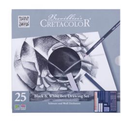 Set Matite da Schizzo Cretacolor Black & White Box, 25pz.