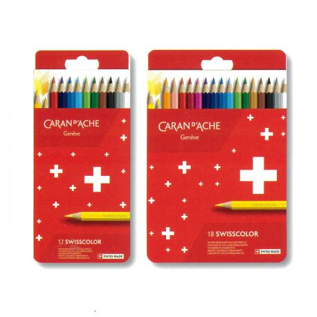 Set Matite da disegno Colorate Swiss Color Caran D'Ache in Cartone