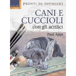 Cani e cuccioli con gli acrilici