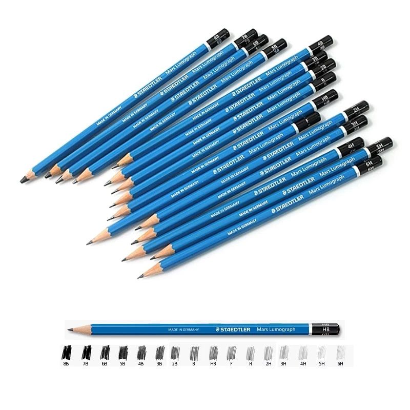 Grafite Matita Staedtler Lumograph Matite di Grafite 8 B