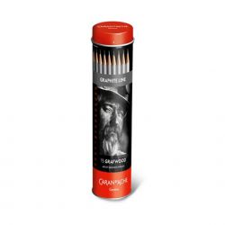 Matite Grafite Professionali Caran D'Ache Grafwood, Set 15 pz.