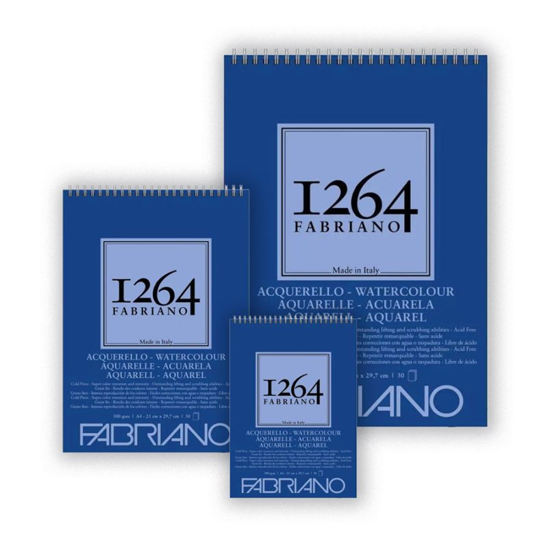 Fabriano Carta, Blocco 1264 per Acquerello Blocchi Fabriano A5 (14.8x21cm)  20fg.