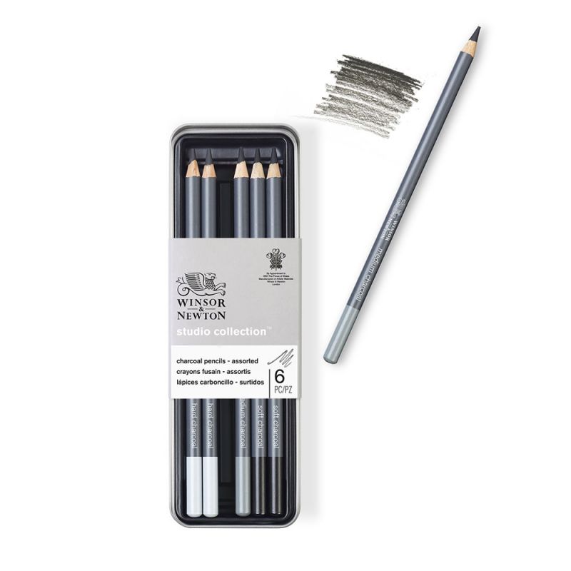 Set Carboncino Matite Assortite 6pz. Winsor&Newton