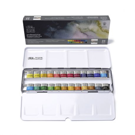 Set Acquerelli Professionali Winsor&Newton 24 ½ godet