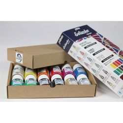 Set Colori per Tessuti Pébéo Setacolor Moiré, 12pz. x 20ml