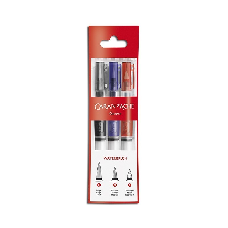 Pennelli con Serbatoio Caran D'Ache, Set 3 pz.