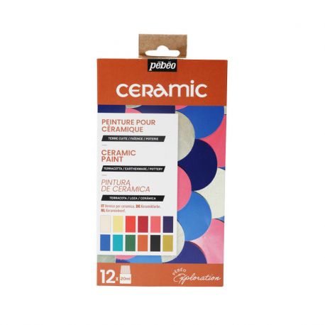 Colori per Ceramica Pébéo Ceramic, Kit 12pz. x 20ml