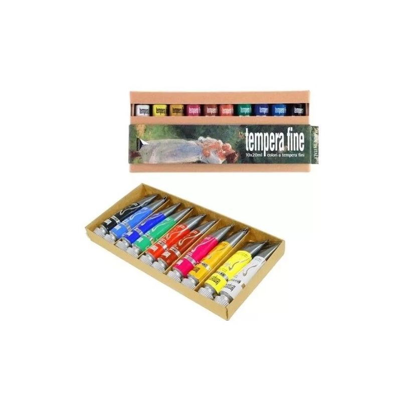 Colori a Tempera Primari Maimeri, Set 10pz. x 20ml