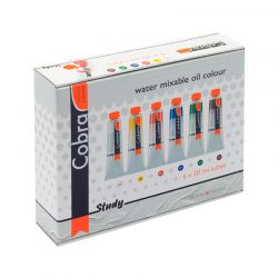 Colori ad Olio Solubili in Acqua Cobra Study, Set 6x20ml