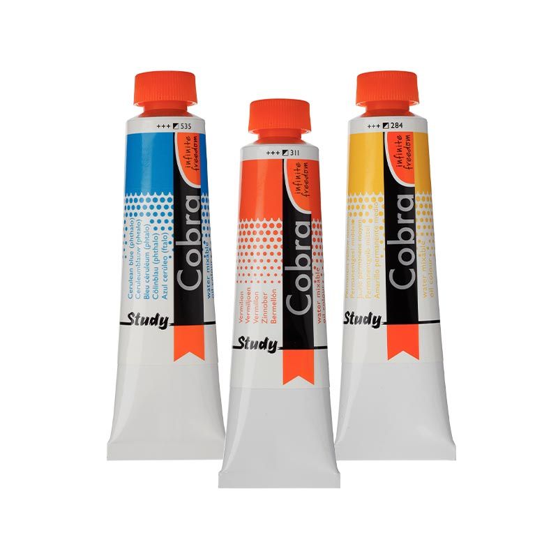 Colori ad Olio Solubili in Acqua Cobra Study, 40ml Cobra colori olio  all'acqua 105 Bianco Titanio