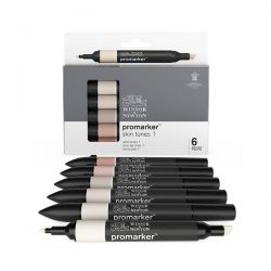 Set pennarelli Promarker Winsor&Newton Toni Pelle SET 1 da 6 pz.