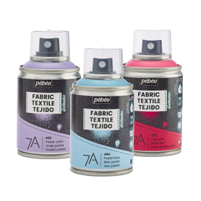 Colori per hobby, Colore spray per tessuti Pebeo 7A 100 ml - 414 Black, E-shop per i Vostri accessori per pittura, Consegna GRATIS per gli ordini  superiori ai 75€