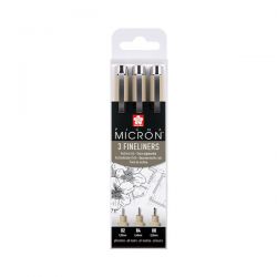 Sakura Pigma Micron, Set di 3 Penne