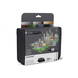 Astuccio in tessuto 24 Promarker Winsor&Newton Architecture