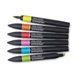 Set 6 pennarelli Promarker Winsor&Newton Toni Vibranti