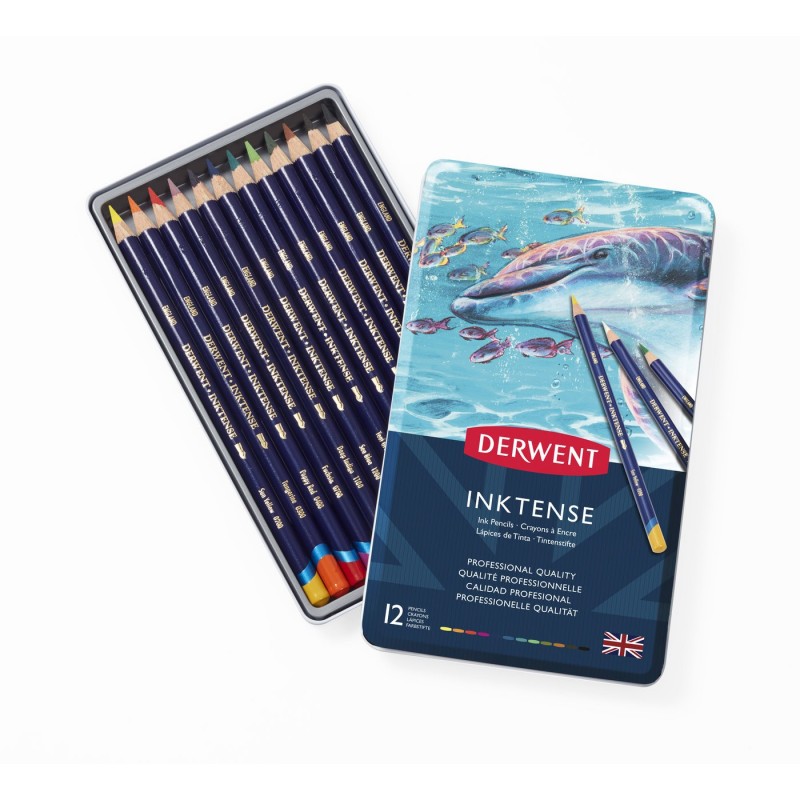 Set Matite da disegno Colorate, Derwent Inktense CONFEZIONI 12 pz.