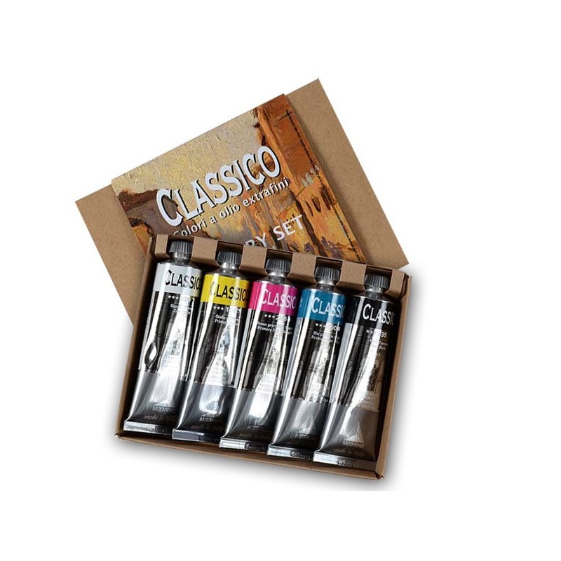 Colori Primari Olio Maimeri Classico, Set 5pz. x 60ml